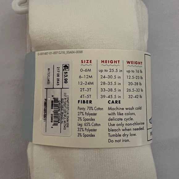 Cat & Jack Grey White Girls Winter Fall Tights 4t-5t Nwt Gift Present Footed NEW - Picture 2 of 3